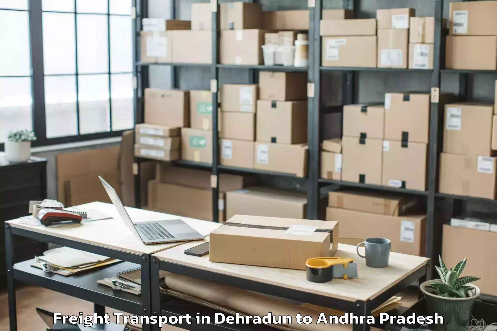 Affordable Dehradun to Uyyalavada Freight Transport